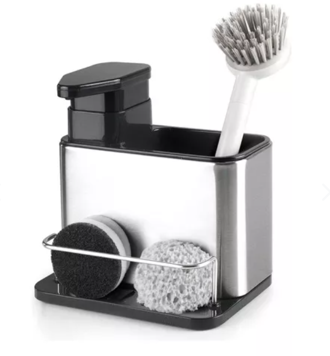 Organizador & Dispensador de Jabón de Acero Inoxidable