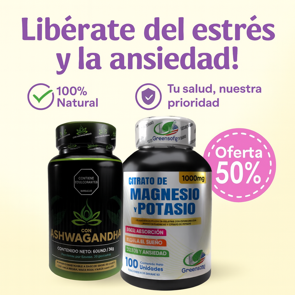 Combo Ashwagandha + Magnesio y Potasio