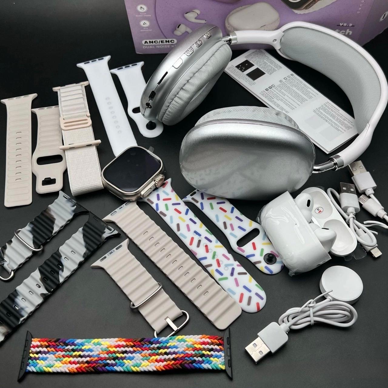 COMBO K32 RELOJ, AIRPODS,DIADEMA,7PULSOS