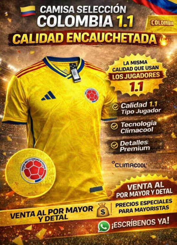 Camiseta Oficial Colombia Visitante 2026