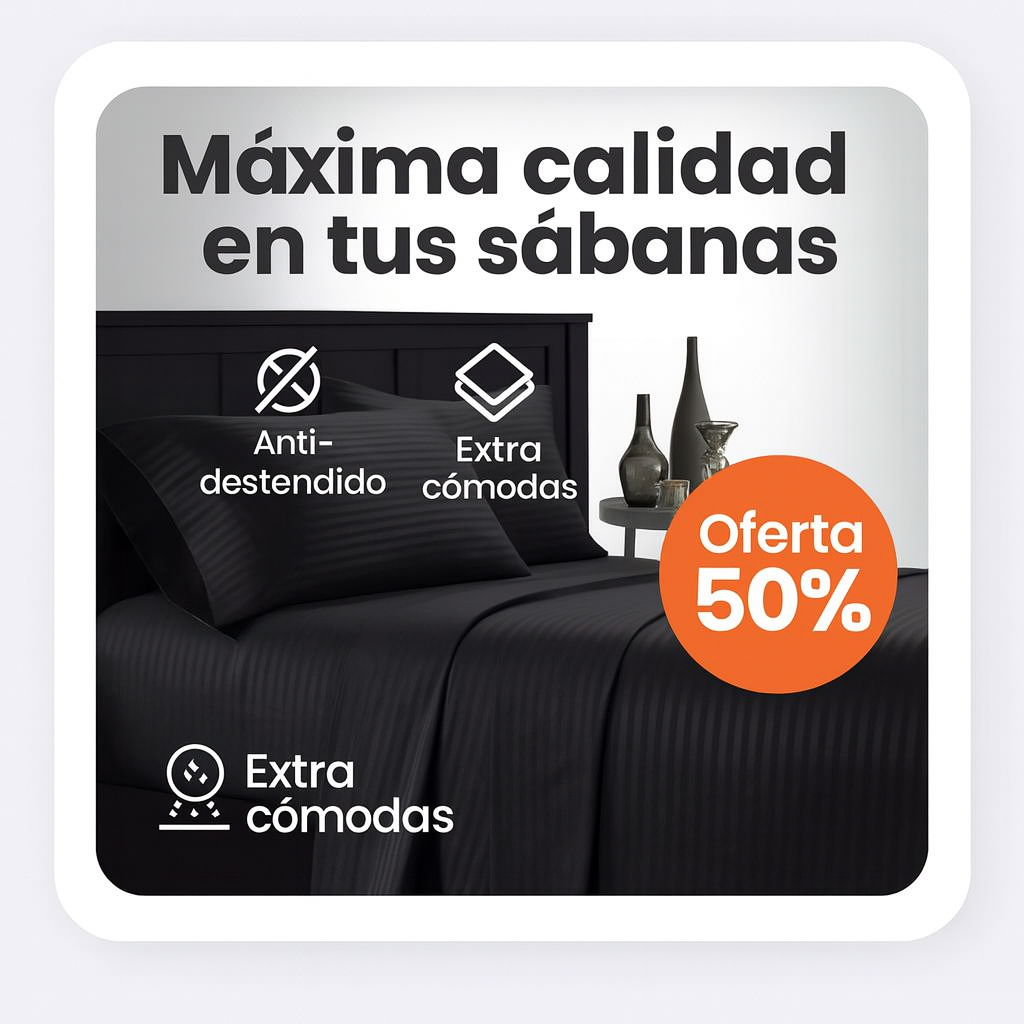 Juego de Sábanas Premium Anti-destendido – Suavidad y comodidad para tu descanso