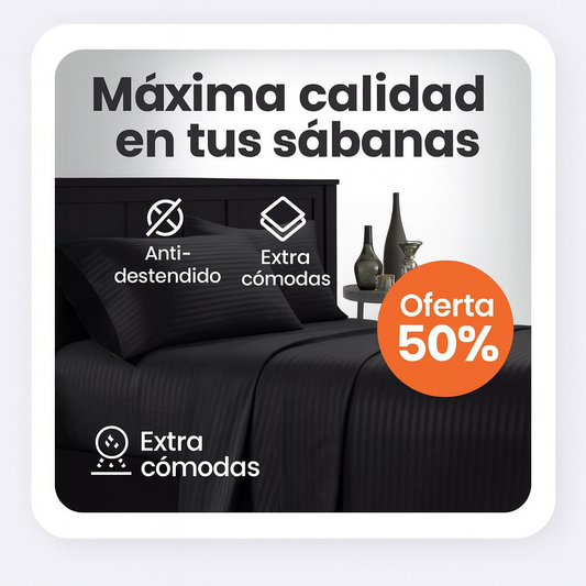 Juego de Sábanas Premium Anti-destendido – Suavidad y comodidad para tu descanso