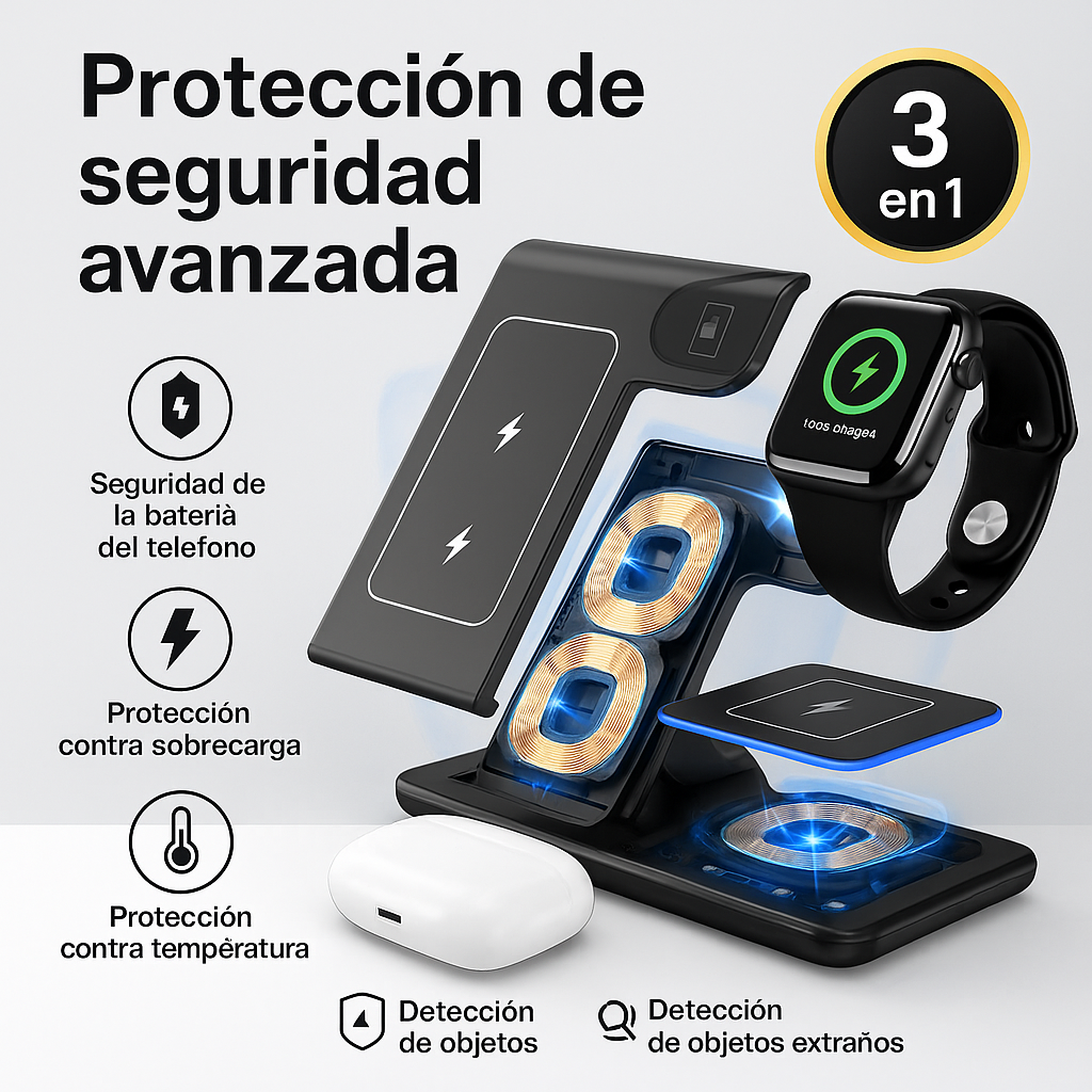 Cargador Inalambrico 3 en 1