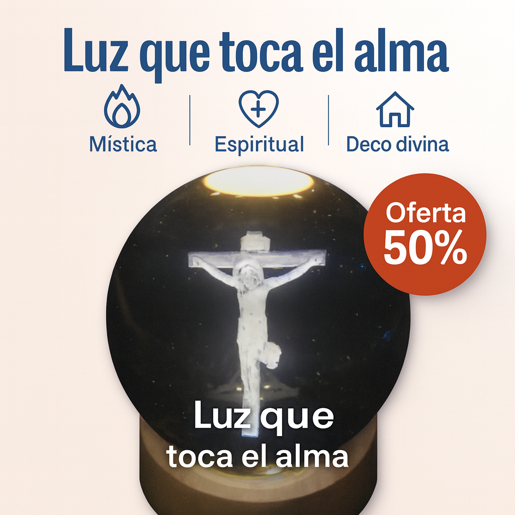 ✨ Lámpara Mística 3D: Luz que inspira fe y armonía