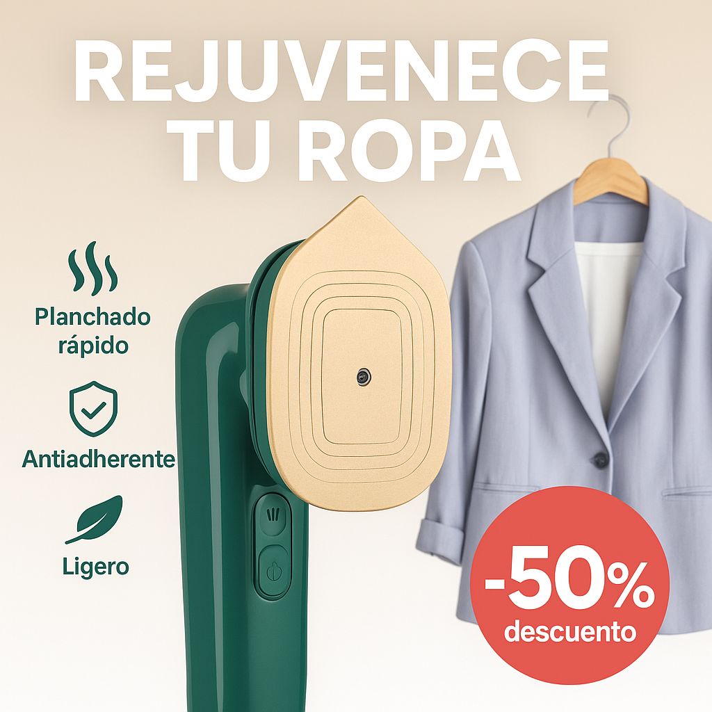 Plancha Portátil 2 en 1: ¡Ropa Impecable en Minutos, Donde Sea!