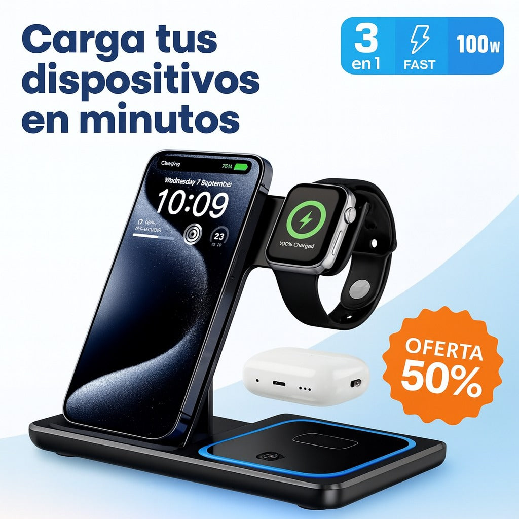Cargador Inalambrico 3 en 1