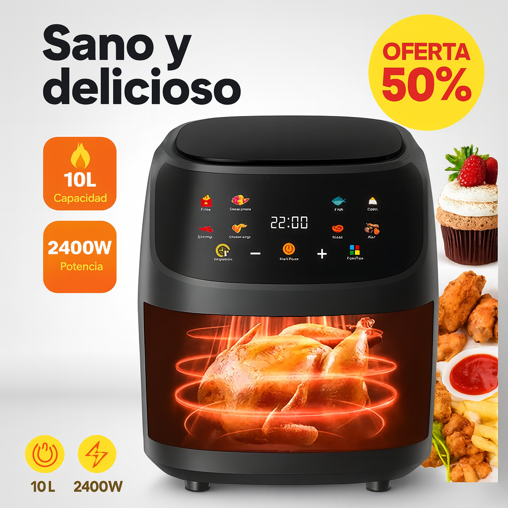 Freidora De Aire 10L Con Obsequio